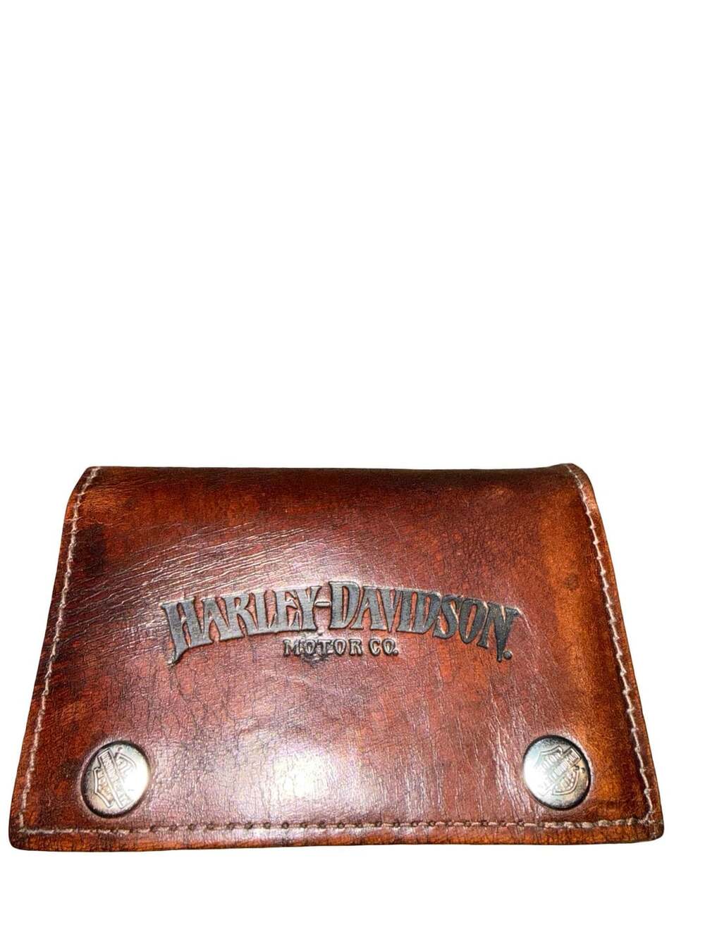 Harley-Davidson Antique Brown Leather Biker Wallet